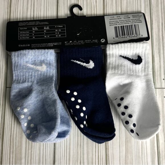 Nike Kids  Variety Non Slip  Multi-color Athletic  Socks Sz 12-24 - Picture 6 of 11